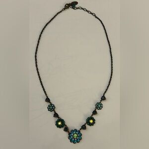 LIZ PALACIOS Vintage Crystal Statement Necklace